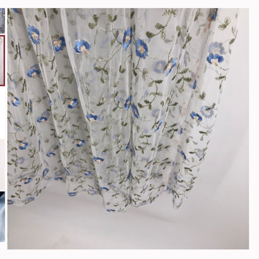 AQUA  Embroidered Floral Maxi Dress NWT, Size L - Picture 5 of 8